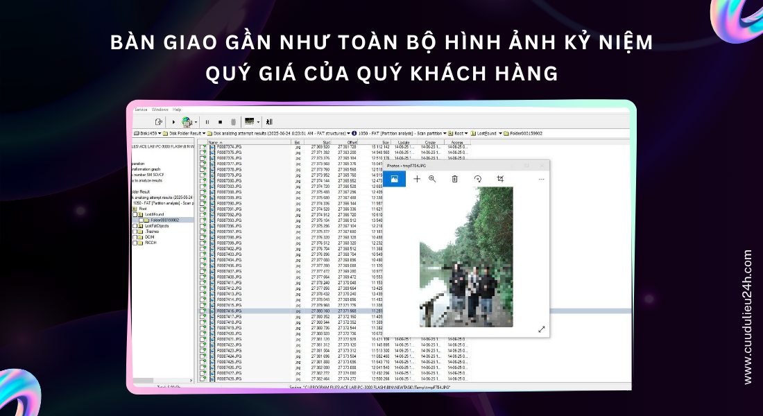 Kết quả: dữ liệu được “gọi" trở lại