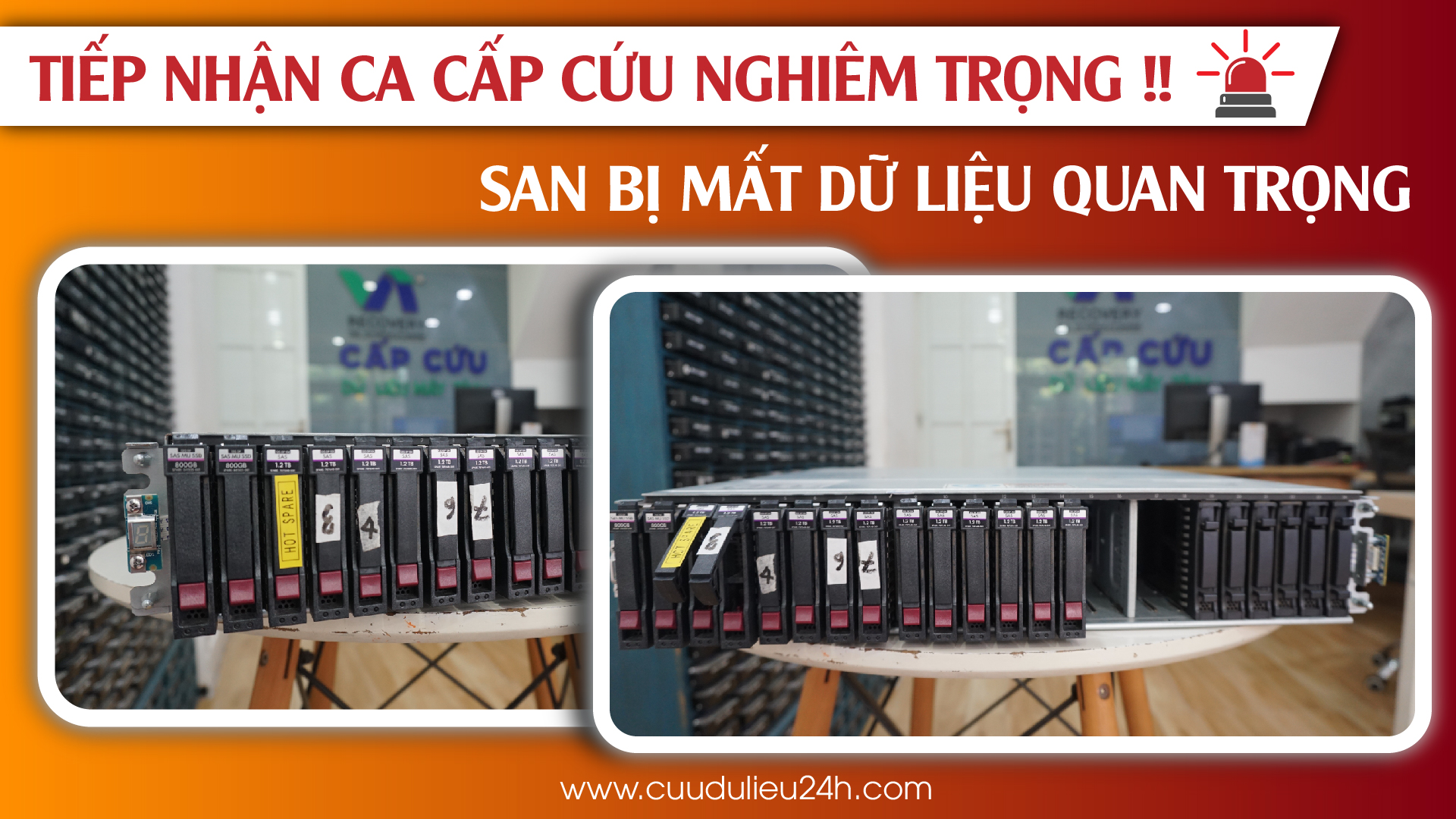 Tiếp nhận sự cố hệ thống SAN Raid 6 HPE MSA 2050 mất dữ liệu