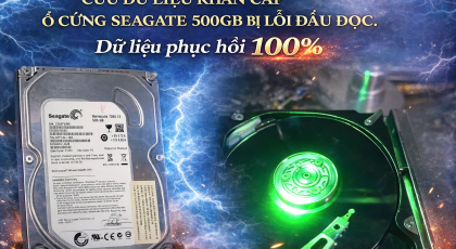 Cứu khẩn cấp ổ cứng Seagate 500GB lỗi đầu đọc, ưu tiên lấy lại database MISA trong 2 giờ