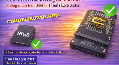 Cứu dữ liệu thẻ nhớ 16GB không nhận trên máy tính, phục hồi 80% dữ liệu camera hành trình