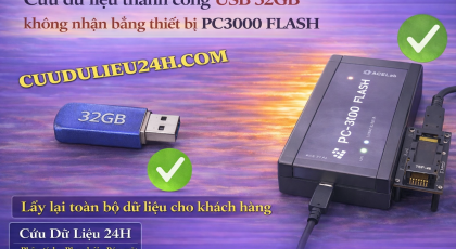 Cứu dữ liệu USB Transcend 32GB suy thoái bộ nhớ, khôi phục toàn bộ file văn phòng tại Hóc Môn