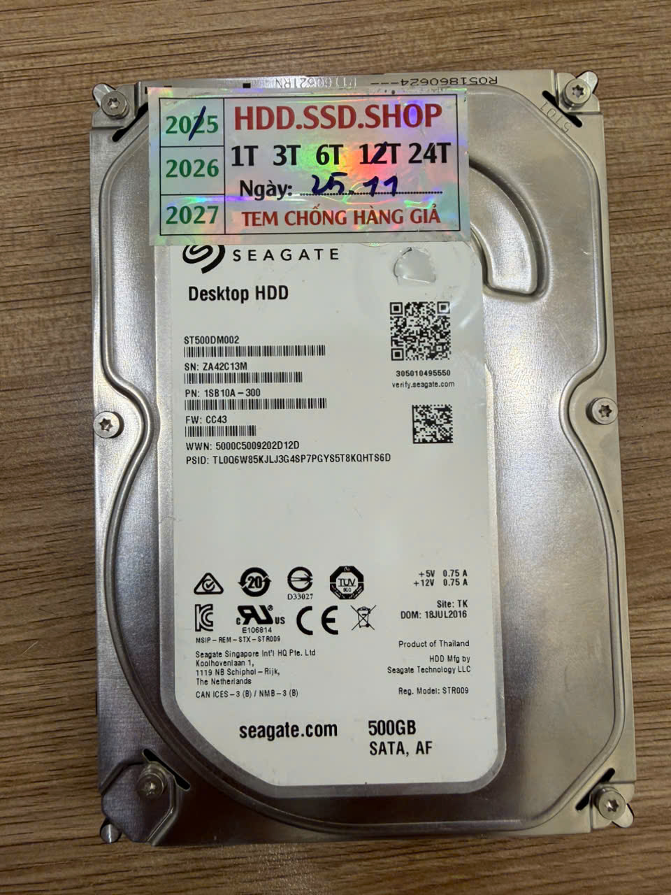 Ổ cứng Seagate Desktop HDD ST500DM002 500GB bị chết cơ tiếp nhận tại Cứu Dữ Liệu 24H
