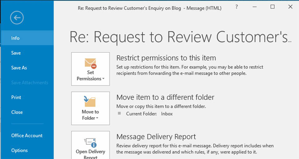 Thao t&aacute;c để lưu email dưới dạng HTML