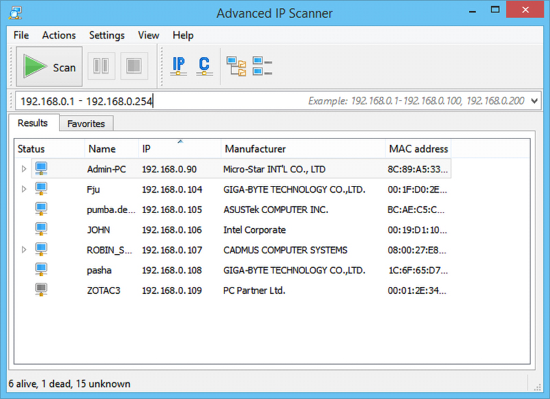 Advanced IP Scanner Advanced IP Scanner