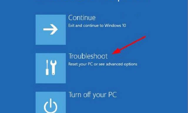 Bấm chọn Troubleshoot