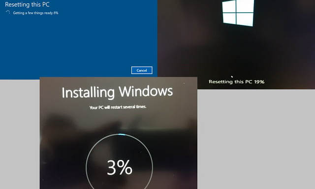 Hệ thống đang chạy v&agrave; Reset m&aacute;y t&iacute;nh