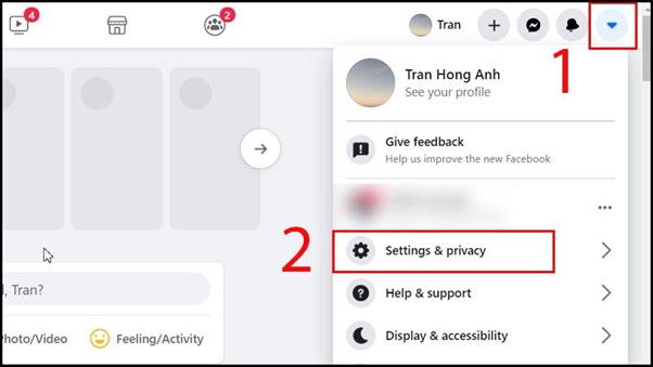 t&igrave;m mục C&agrave;i đặt v&agrave; quyền ri&ecirc;ng tư 