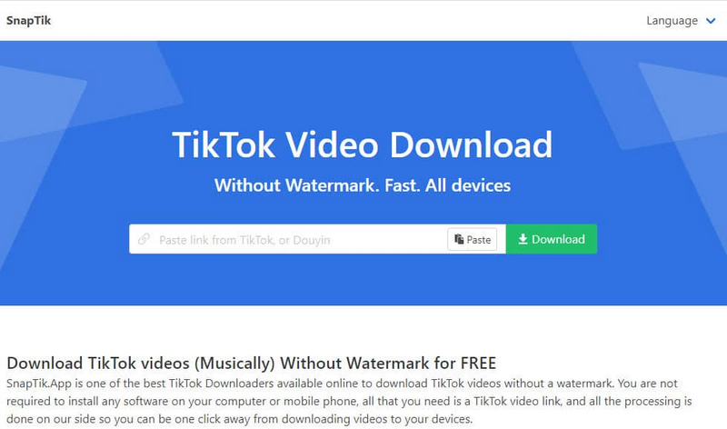 Tải video kh&ocirc;ng bị gắn logo bằng ứng dụng TikTok Downloader