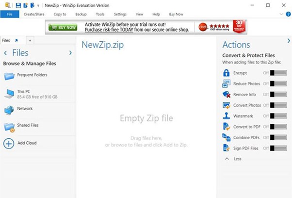 Phần mềm giải nén WinZip