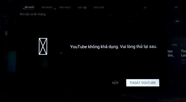Youtube ngừng hoạt động