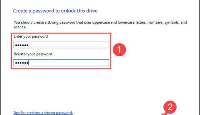 Nhập mật khẩu vào ô yêu cầu