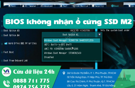 BIOS không nhận ổ cứng SSD M.2