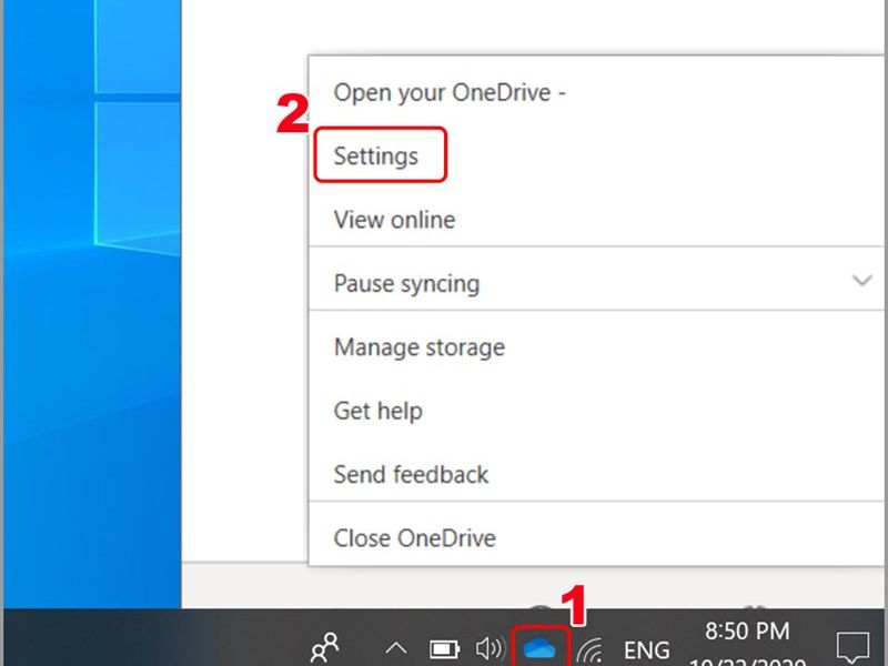 Chọn mục settings