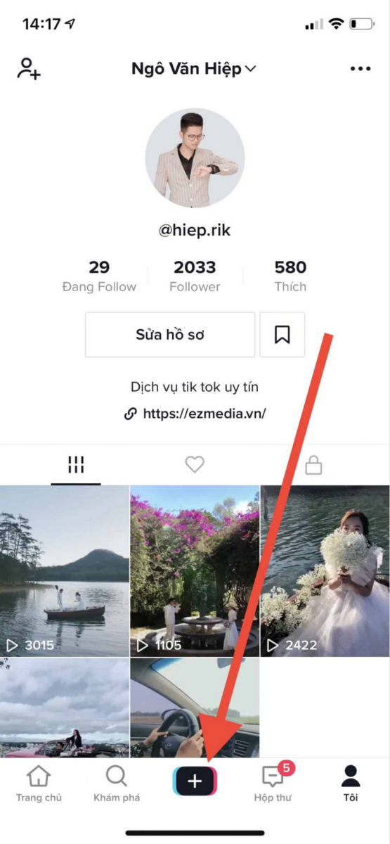 Bước 1- C&aacute;ch live tr&ecirc;n tiktok