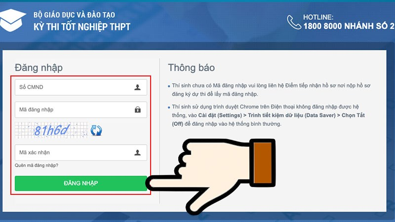 Hướng dẫn tra cứu điểm thi THPT trên website của Sở GD&ĐT