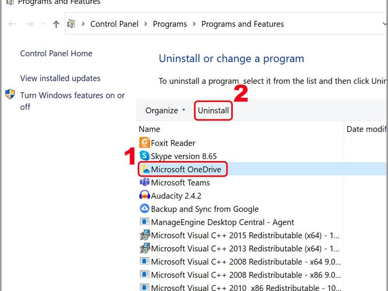 Sau đ&oacute; remove OneDrive ho&agrave;n to&agrave;n 