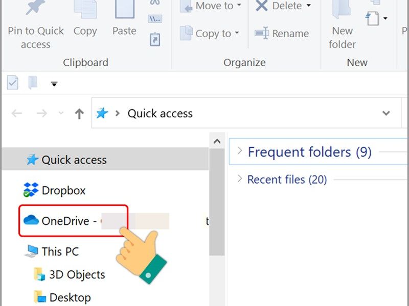 Mở File Explorer chọn OneDrive 