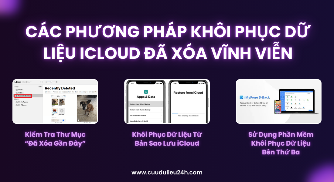 Các Phương Pháp Khả Thi Để Khôi Phục Dữ Liệu iCloud Đã Xóa