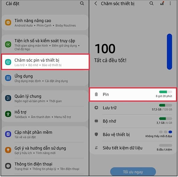 K&iacute;ch hoạt chế độ sạc pin nhanh được trang bị tr&ecirc;n c&aacute;c d&ograve;ng điện thoại