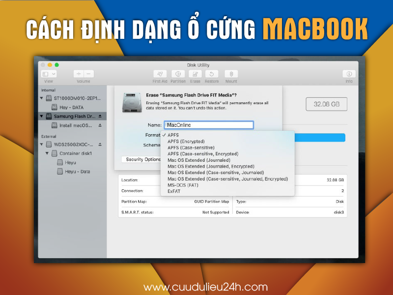 C&aacute;ch Định Dạng Ổ Cứng Macbook