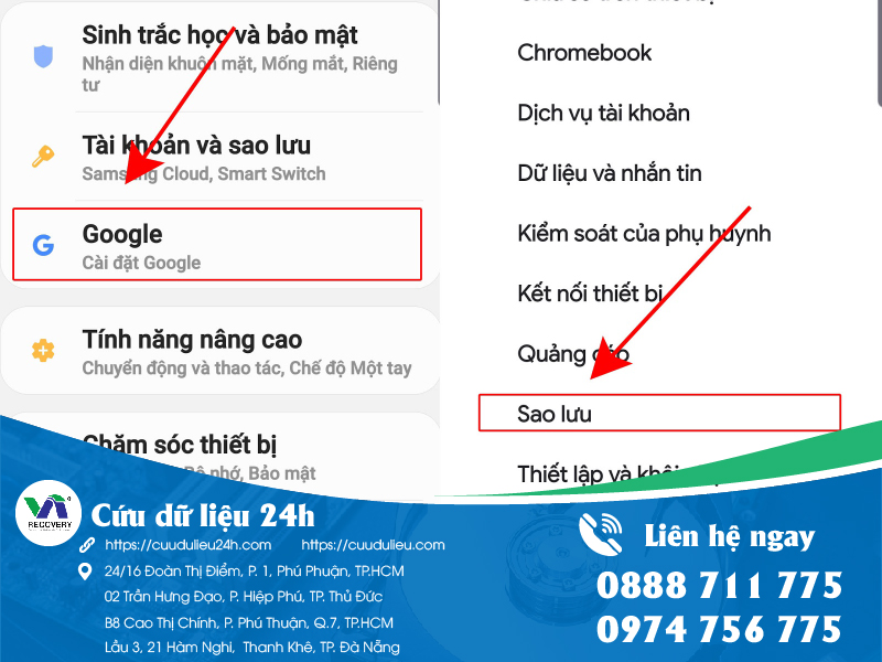 C&aacute;ch kh&ocirc;i phục tin nhắn tr&ecirc;n điện thoại Android
