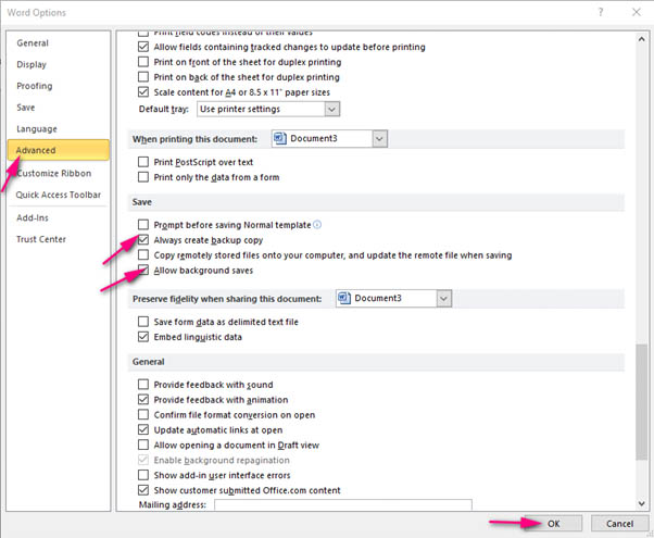 C&aacute;ch k&iacute;ch hoạt t&iacute;nh năng Always Create Backup Copy
