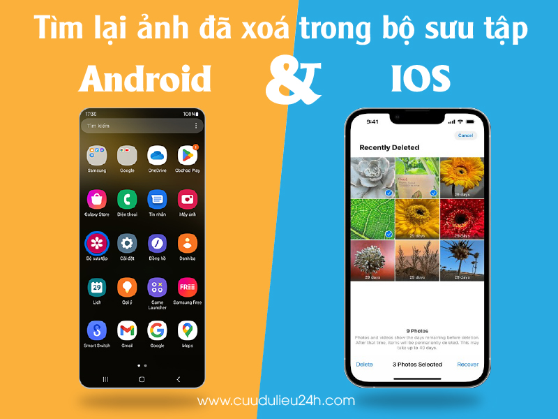Tìm lại ảnh đã xóa trong bộ sưu tập trên điện thoại 
