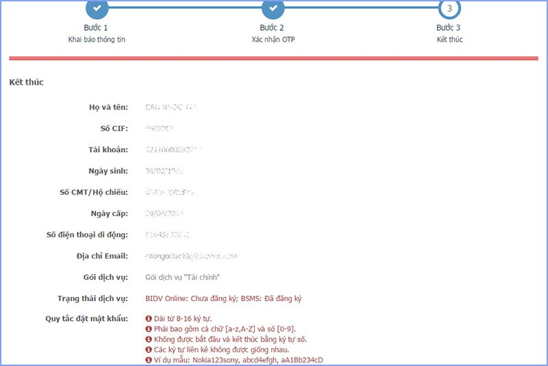 Mở thẻ ng&acirc;n h&agrave;ng BIDV online tr&ecirc;n ứng dụng