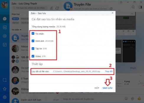 Hướng dẫn c&aacute;ch phục hồi dữ liệu tr&ecirc;n zalo bằng m&aacute;y t&iacute;nh nhanh ch&oacute;ng