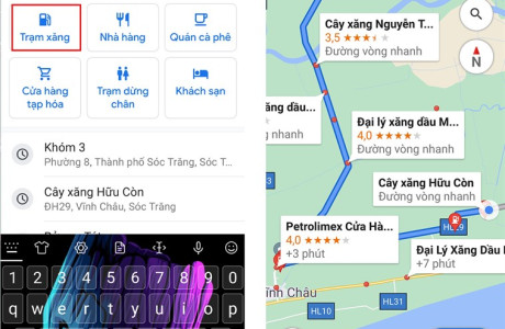 Cách tìm cây xăng gần nhất