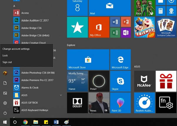 C&aacute;ch c&agrave;i mật khẩu m&aacute;y t&iacute;nh Win 10 th&ocirc;ng qua Microsoft