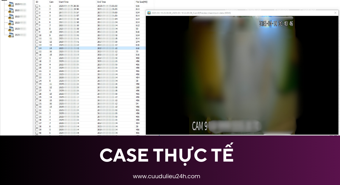 Case Study thực tế: Phục hồi dữ liệu camera Dahua bị x&oacute;a nhầm tr&ecirc;n đầu ghi