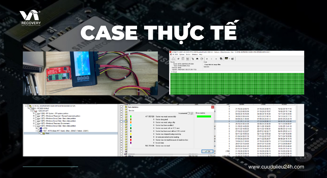 Case thực tế: Khôi phục dữ liệu SSD Silicon Power lỗi controller