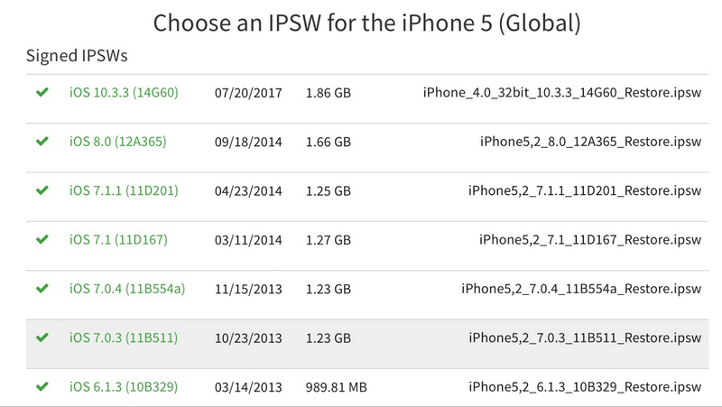 v&agrave;o địa chỉ https://ipsw.me/product/iPhone