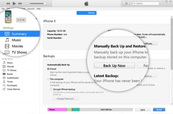 Hướng dẫn chi tiết cách sao lưu bằng iTunes