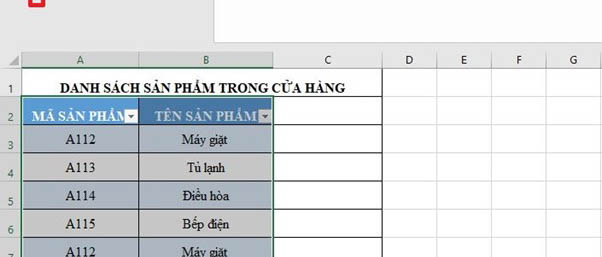 Chọn Pivot Table để lọc dữ liệu