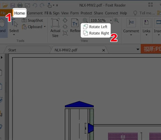 Chọn Rotate Left/Right để xoay trang PDF