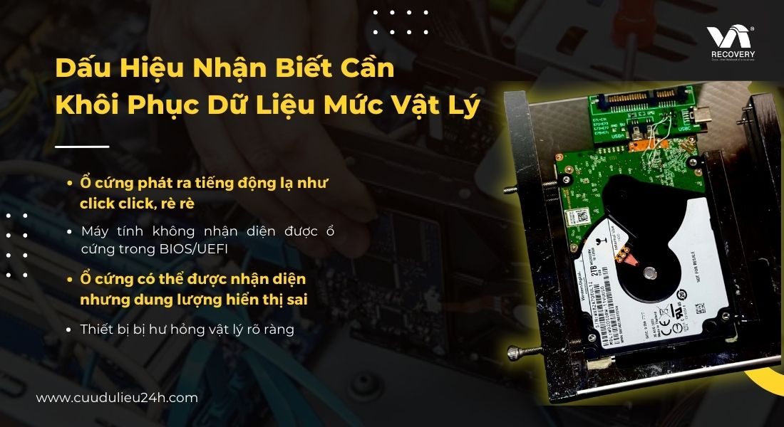 Dấu hiệu nhận biết ổ bị lỗi vật l&yacute;