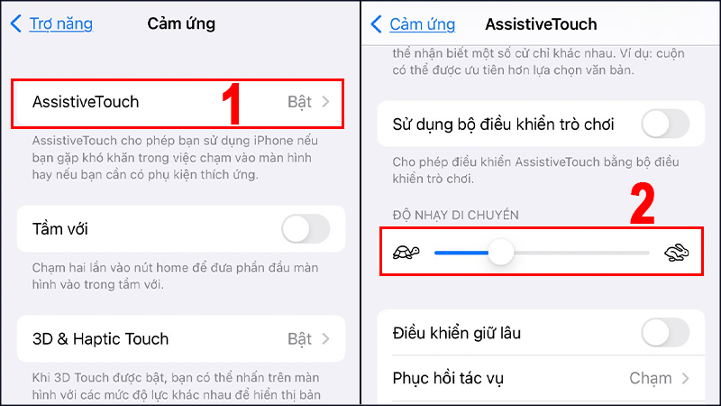 Điều chỉnh độ mờ 