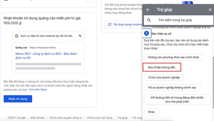 Chọn những lý do bạn không xác minh được