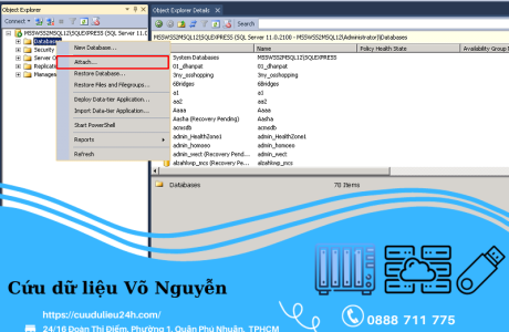 Import file mdf vào sql server