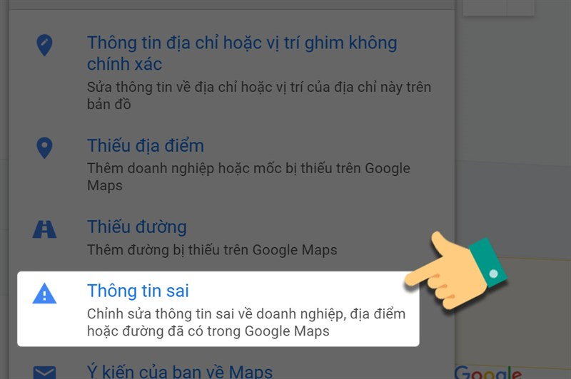 Khắc phục địa chỉ bị thiếu hoặc vị trí ghim không chính xác