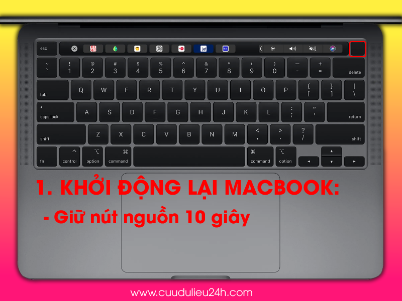 Khởi động lại Macbook