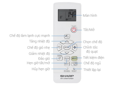 Cách sử dụng remote điều hòa sharp inverter