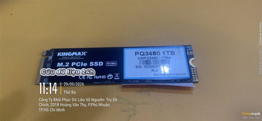 SSD Kingmax PQ3480 1TB NVMe b&aacute;o 0MB