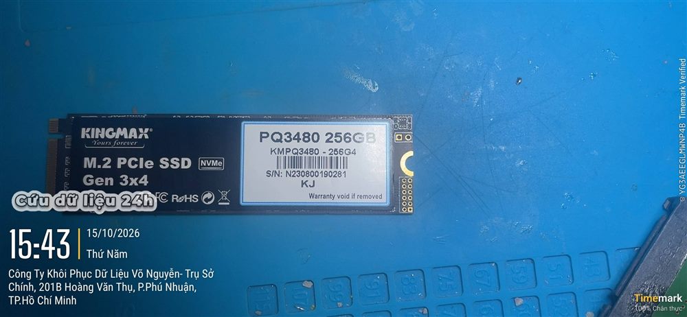 SSD Kingmax PQ3480 256GB NVMe chip SM2263XT cứu dữ liệu