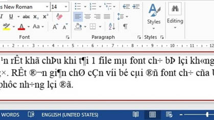 lỗi do thiếu ph&ocirc;ng chữ