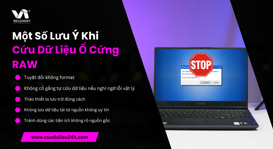 Một Số Lưu &Yacute; Khi Cứu Dữ Liệu Ổ Cứng RAW