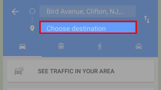 Nhấn nút Directions