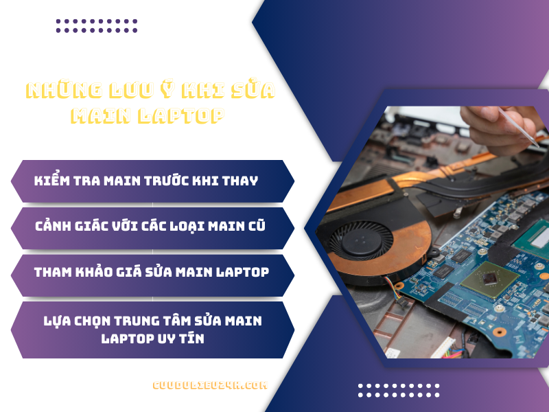 Những lưu ý khi sửa main laptop